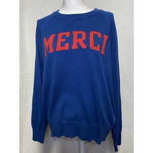 Gap Raglan Crew Neck Sweater Merci Graphic Women's Size Large